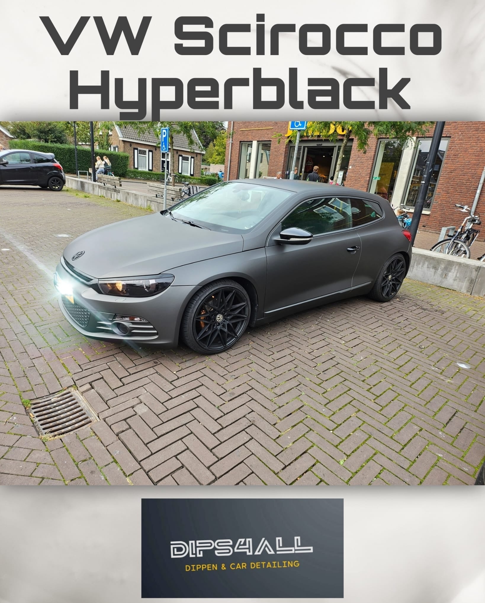 Volkswagen Scirocco Spraywrap – Hyperblack Carrosserie Afwerking voor een Stijlvolle Look